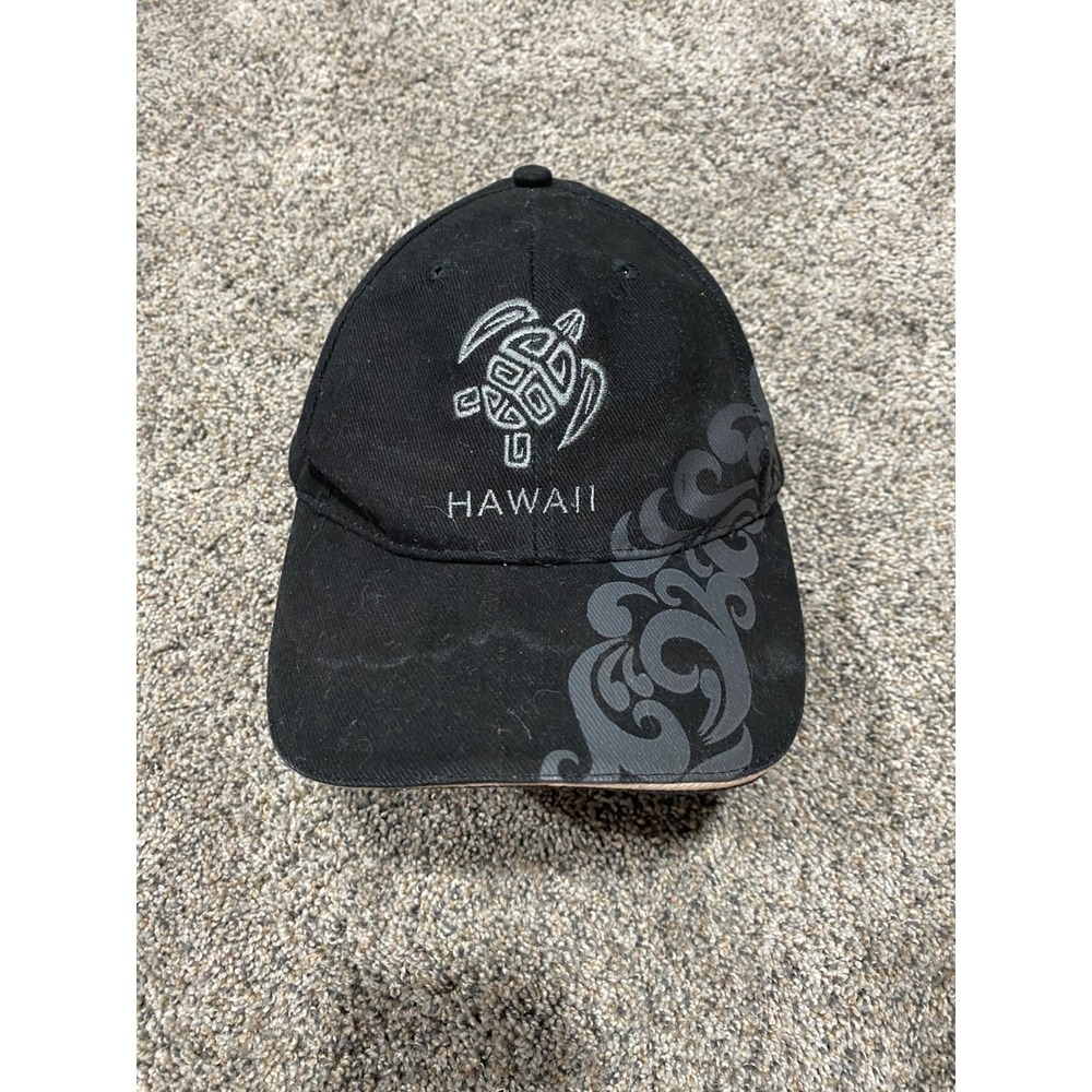 Surfware Hat Unisex OSFA Black Good Hawaii Honu Turtle Tribal Swirl Baseball Cap